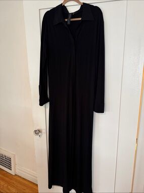 Norma Kamali Classic Black Long Sleeve Maxi jumper